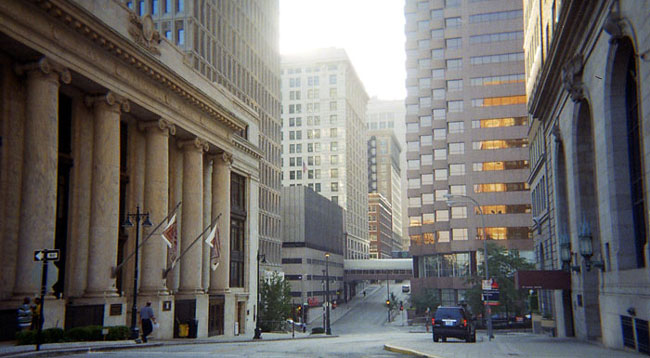 downtown Kansas City at 7 AM